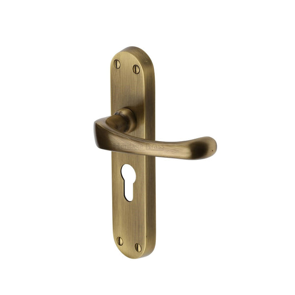M Marcus - Heritage Brass, Gloucester Door Handle on Plate, Door Handles, Door Handles on Plate
