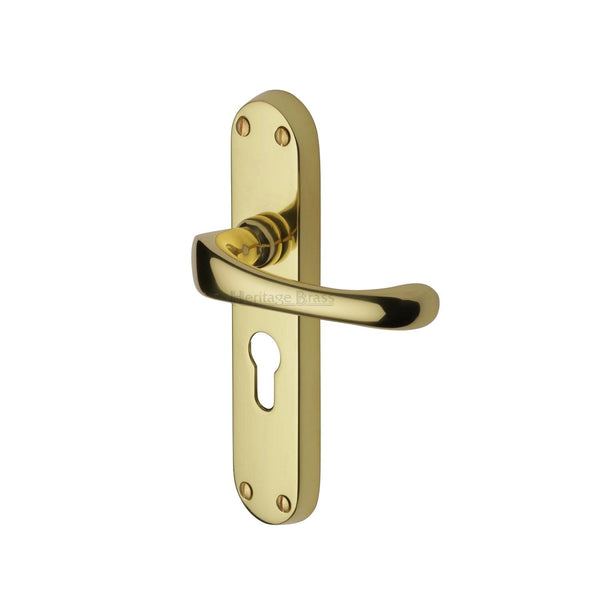 M Marcus - Heritage Brass, Gloucester Door Handle on Plate, Door Handles, Door Handles on Plate