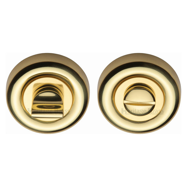 M Marcus - Heritage Brass, Round Bathroom Turn & Release - V6720, Escutcheons & Privacy Thumbturns, Turn & Release