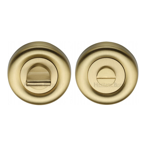 M Marcus - Heritage Brass, Round Bathroom Turn & Release - V6720, Escutcheons & Privacy Thumbturns, Turn & Release