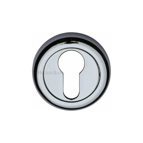 M Marcus - Heritage Brass, Euro Profile Cylinder Escutcheon Round - V6724, Escutcheons & Privacy Thumbturns, Escutcheons