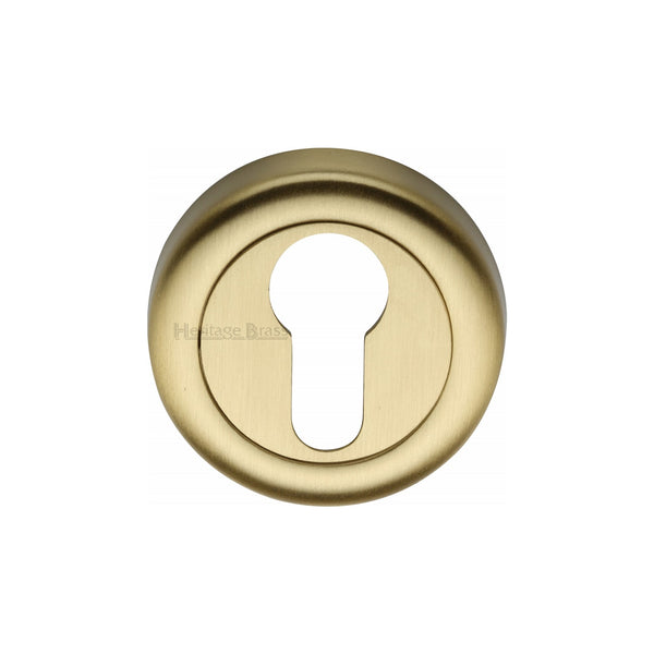 M Marcus - Heritage Brass, Euro Profile Cylinder Escutcheon Round - V6724, Escutcheons & Privacy Thumbturns, Escutcheons