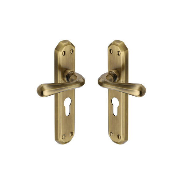 Charlbury Door Handle on Plate by M Marcus - Heritage Brass