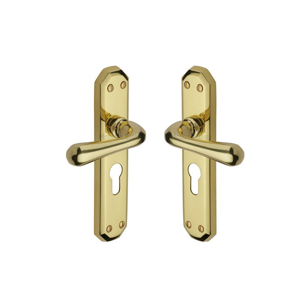 Charlbury Door Handle on Plate by M Marcus - Heritage Brass