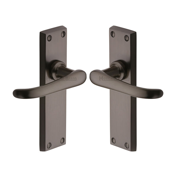 Windsor Door Handle on Plate by M Marcus - Heritage Brass