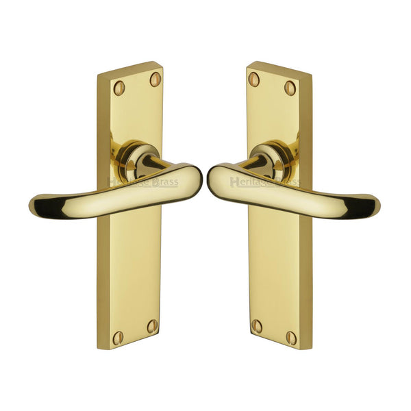 Windsor Door Handle on Plate by M Marcus - Heritage Brass