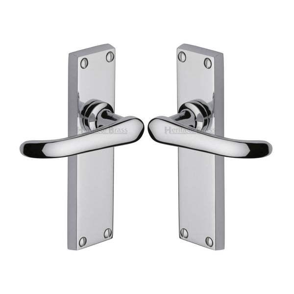 Windsor Door Handle on Plate by M Marcus - Heritage Brass