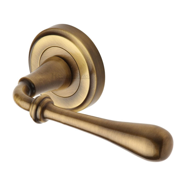 M Marcus - Heritage Brass, Roma Door Handle on Round Rose, Door Handles, Door Handles on Round Rose