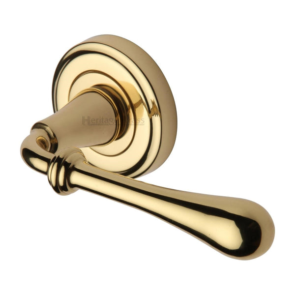 M Marcus - Heritage Brass, Roma Door Handle on Round Rose, Door Handles, Door Handles on Round Rose