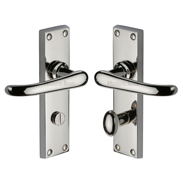 M Marcus - Heritage Brass, Windsor Door Handle on Plate, Door Handles, Lever Handles on Backplate