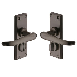 M Marcus - Heritage Brass, Windsor Short Door Handle on Plate, Door Handles, Door Handles on Plate