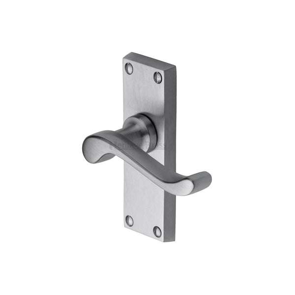 M Marcus - Heritage Brass, Bedford Short Door Handle on Plate, Door Handles, Door Handles on Plate