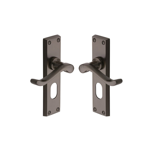 Bedford Door Handle on Plate by M Marcus - Heritage Brass