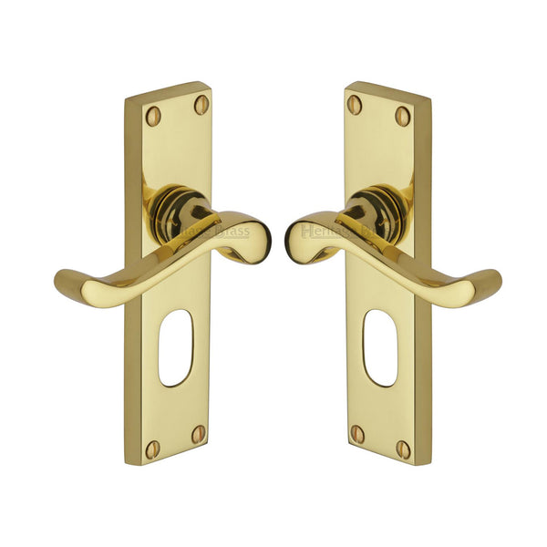 Bedford Door Handle on Plate by M Marcus - Heritage Brass