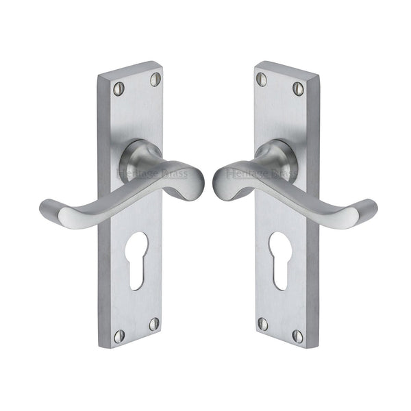 Bedford Door Handle on Plate by M Marcus - Heritage Brass
