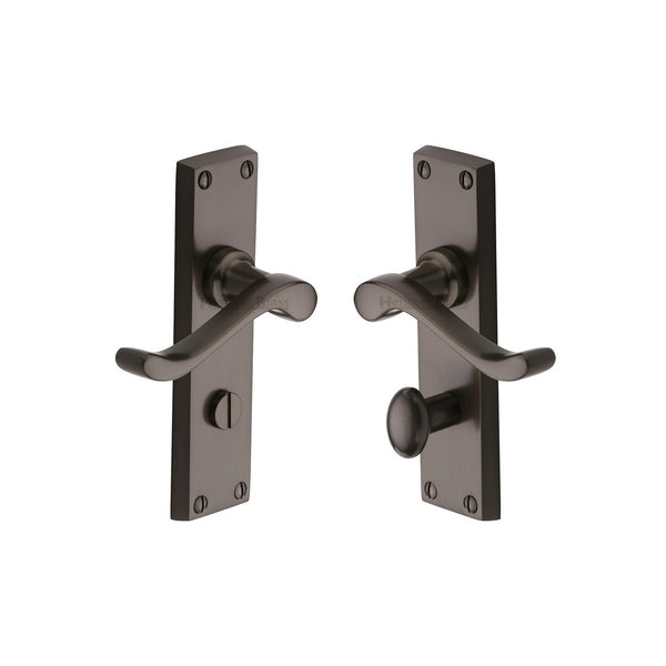 Bedford Door Handle on Plate by M Marcus - Heritage Brass