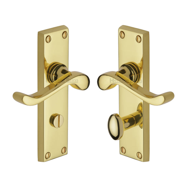 Bedford Door Handle on Plate by M Marcus - Heritage Brass