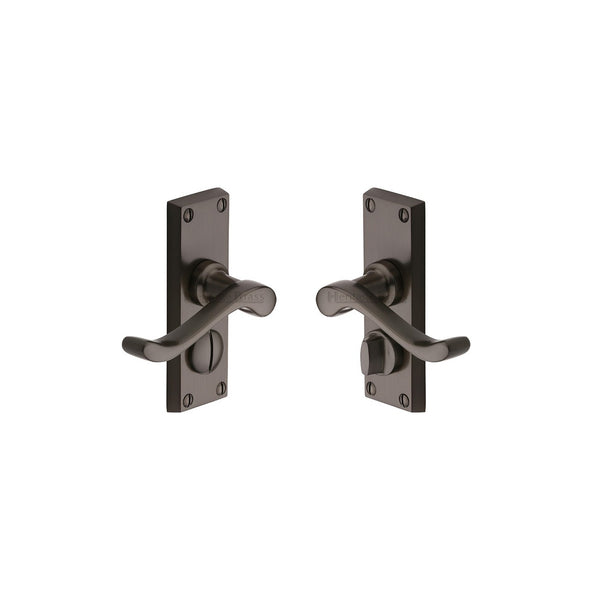 Bedford Short Door Handle on Plate by M Marcus - Heritage Brass