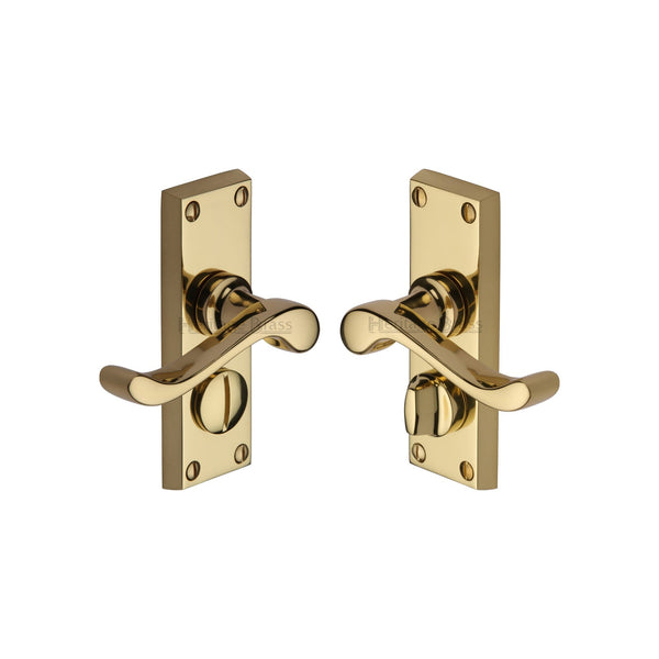 M Marcus - Heritage Brass, Bedford Short Door Handle on Plate, Door Handles, Door Handles on Plate