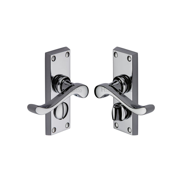 M Marcus - Heritage Brass, Bedford Short Door Handle on Plate, Door Handles, Door Handles on Plate