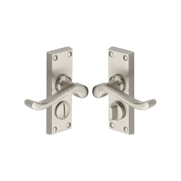 M Marcus - Heritage Brass, Bedford Short Door Handle on Plate, Door Handles, Door Handles on Plate