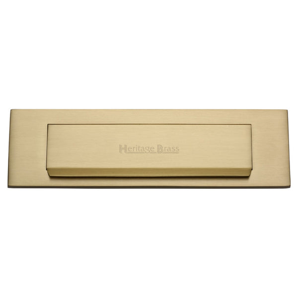 M Marcus - Heritage Brass, Gravity Letterplate, Exterior Door Hardware, Letter Plates