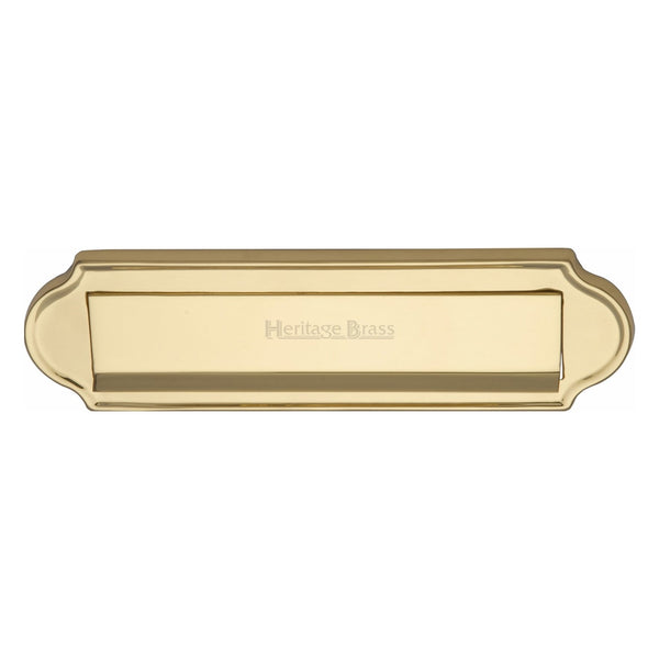 M Marcus - Heritage Brass, Gravity Letterplate Curved, Exterior Door Hardware, Letter Plates