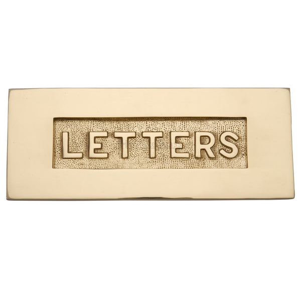 M Marcus - Heritage Brass, Embossed Letterplate, Exterior Door Hardware, Letter Plates