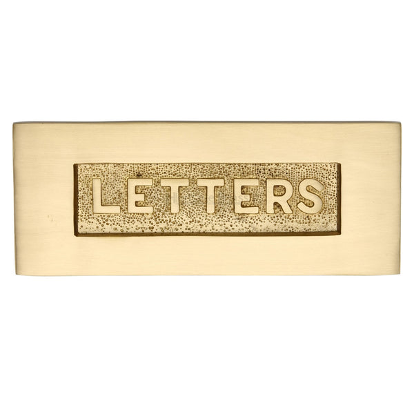 M Marcus - Heritage Brass, Embossed Letterplate, Exterior Door Hardware, Letter Plates