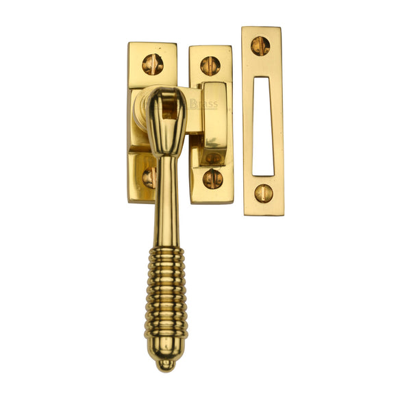 Mortice & Hook Plate Reeded Casement Fastener by M Marcus - Heritage Brass