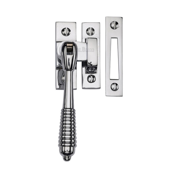 Mortice & Hook Plate Reeded Casement Fastener by M Marcus - Heritage Brass