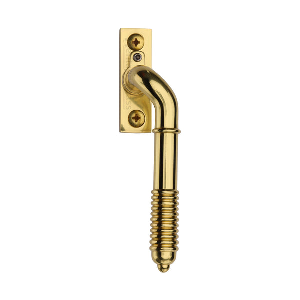 M Marcus - Heritage Brass, Lockable Reeded Espagnolette Right Handed, Window Hardware, Espagnolette Fastener