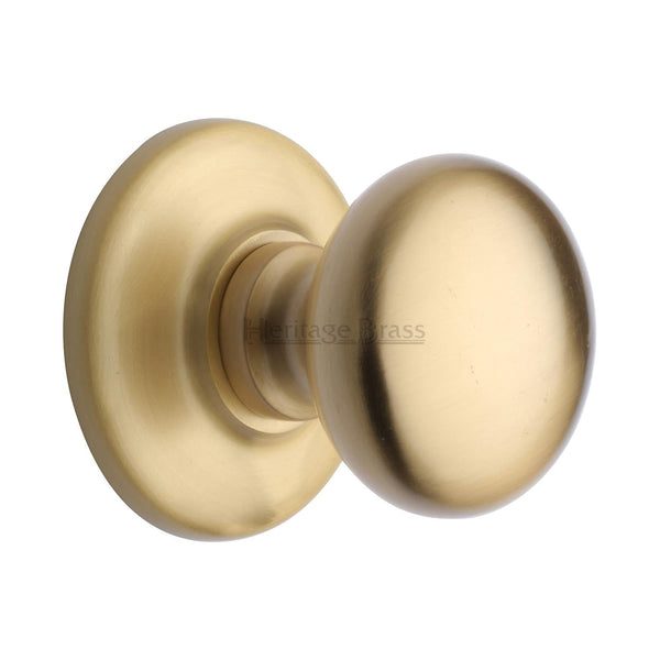 M Marcus - Heritage Brass, Round Centre Door Knob - V901, Exterior Door Hardware, Front Door Centre Knobs