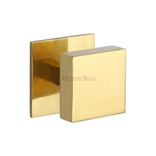 Square Centre Door Knob by M Marcus - Heritage Brass
