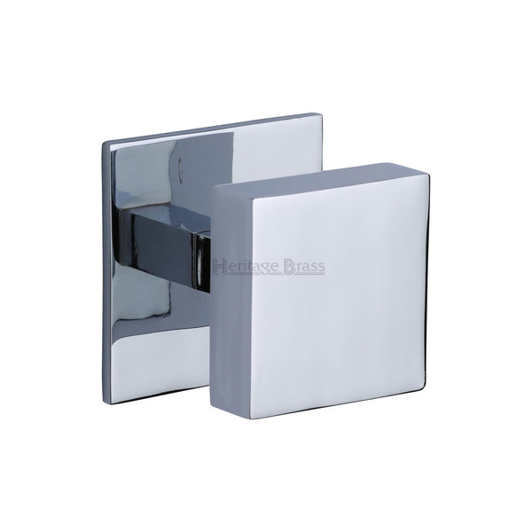 Square Centre Door Knob by M Marcus - Heritage Brass