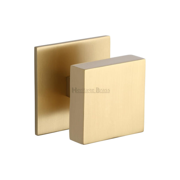 Square Centre Door Knob by M Marcus - Heritage Brass
