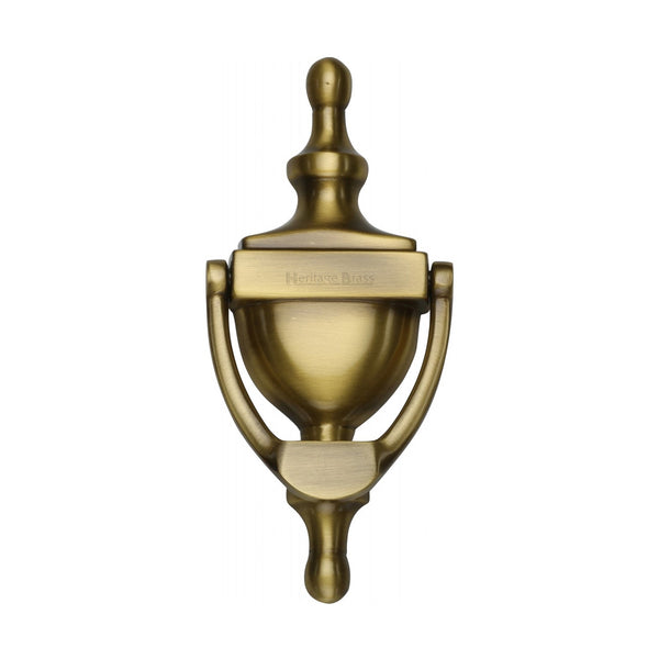 M Marcus - Heritage Brass, Urn Door Knocker, Exterior Door Hardware, Door Knockers