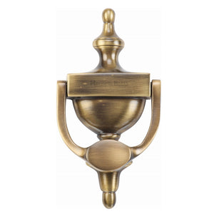 M Marcus - Heritage Brass, Urn Door Knocker, Exterior Door Hardware, Door Knockers