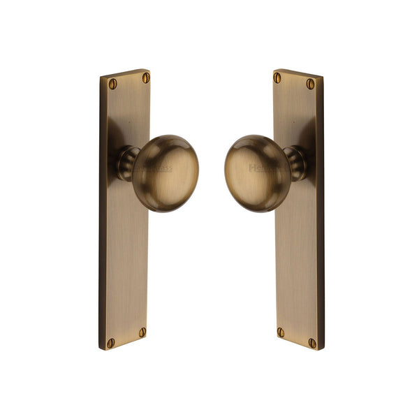 Victoria Mortice Knob on Plate by M Marcus - Heritage Brass