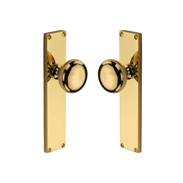 Victoria Mortice Knob on Plate by M Marcus - Heritage Brass