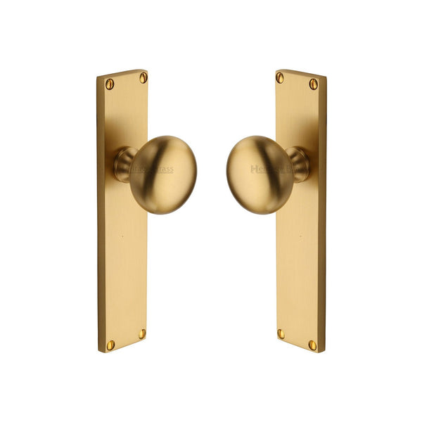 Victoria Mortice Knob on Plate by M Marcus - Heritage Brass