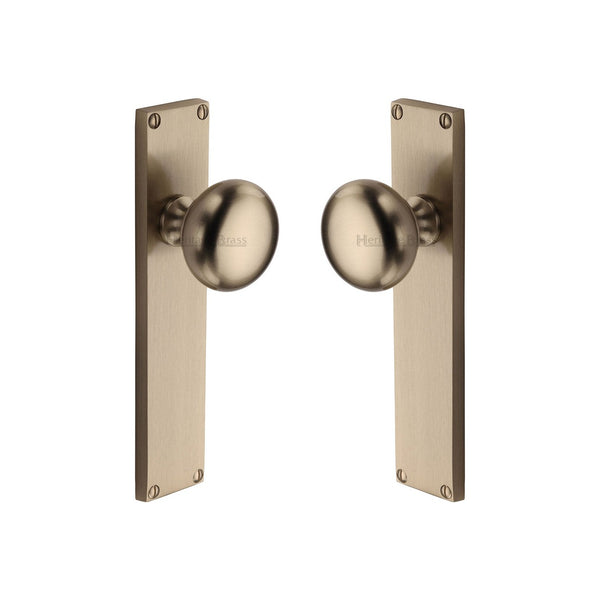 Victoria Mortice Knob on Plate by M Marcus - Heritage Brass