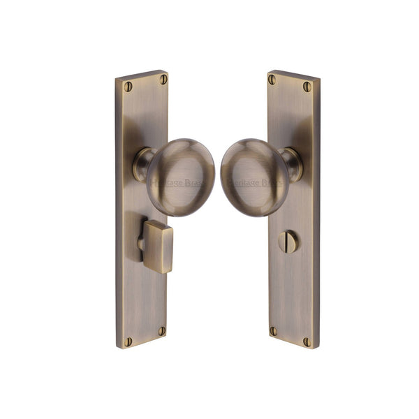 Victoria Mortice Knob on Plate by M Marcus - Heritage Brass