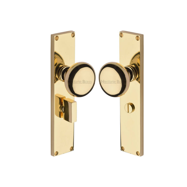 Victoria Mortice Knob on Plate by M Marcus - Heritage Brass