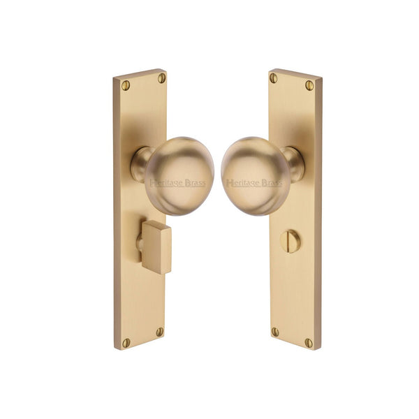 Victoria Mortice Knob on Plate by M Marcus - Heritage Brass