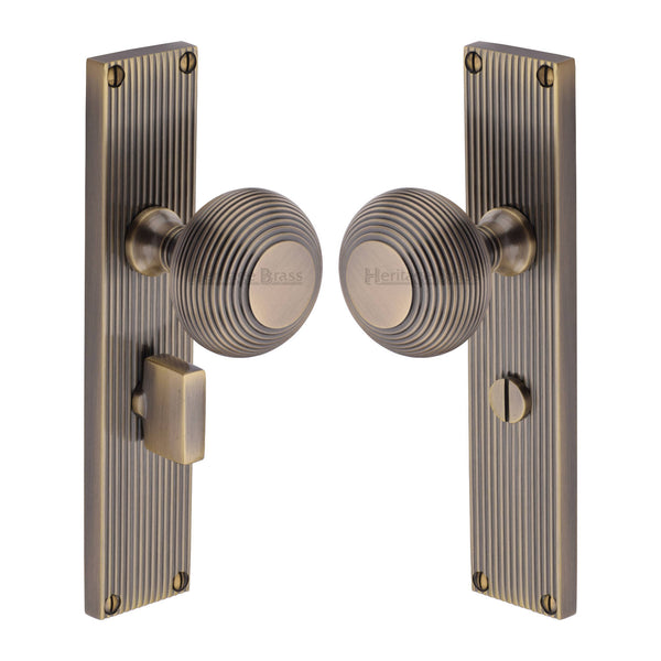 Beehive Reeded Mortice Knob on Plate V9530