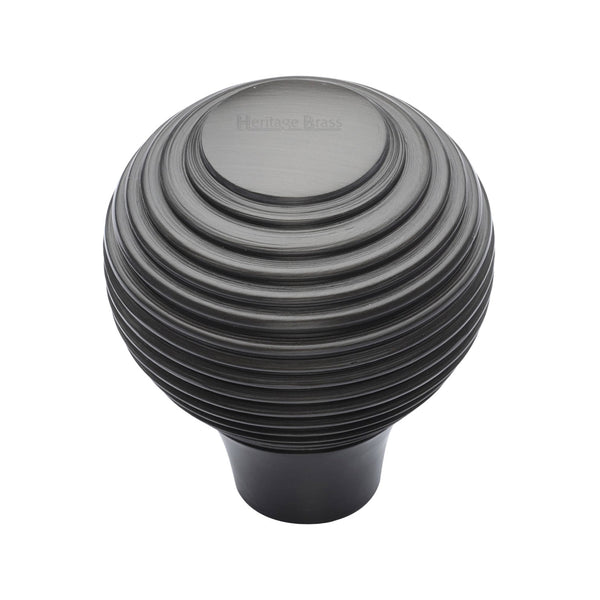 Reeded Cabinet Knob by M Marcus - Heritage Brass