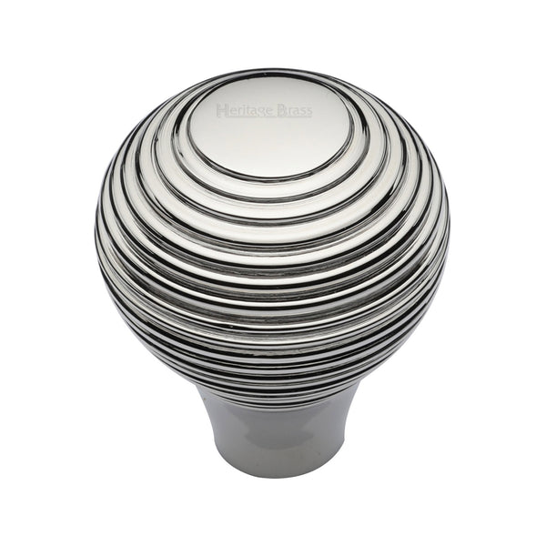 Reeded Cabinet Knob by M Marcus - Heritage Brass