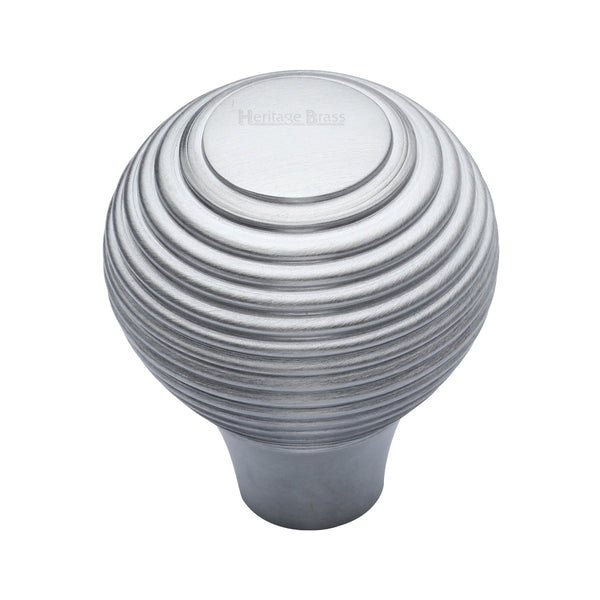 Reeded Cabinet Knob by M Marcus - Heritage Brass