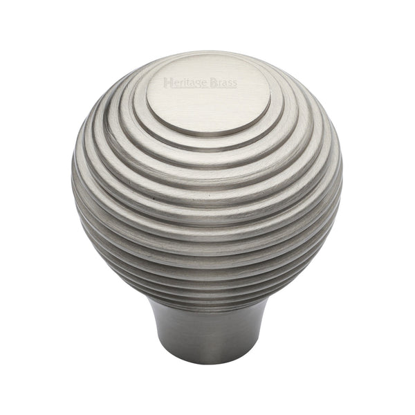 Reeded Cabinet Knob by M Marcus - Heritage Brass